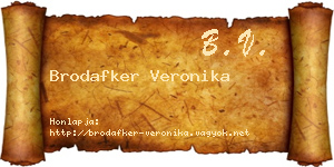 Brodafker Veronika névjegykártya
